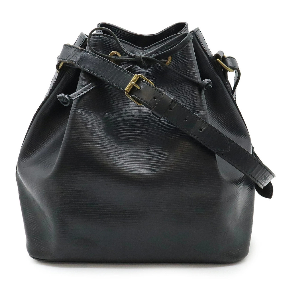 LOUIS VUITTON Epi Shoulder Bag Hobo Drawstring Noir Black